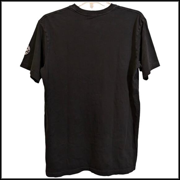 Black AFFLICTION Creed Smashing Guitar & Lyrics Short Sleeve T-Shirt Men's M - Picture 4 of 5